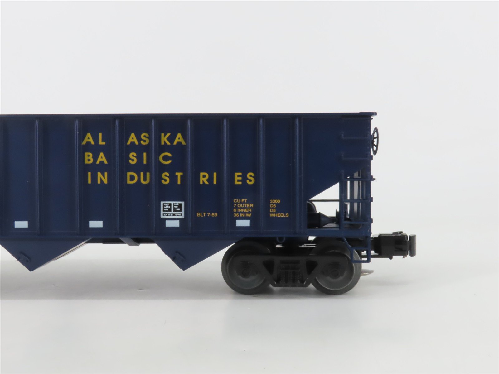 O Gauge 3-Rail Weaver 655 ASGX ABI Alaska Basic Industries 3-Bay Hopper #655