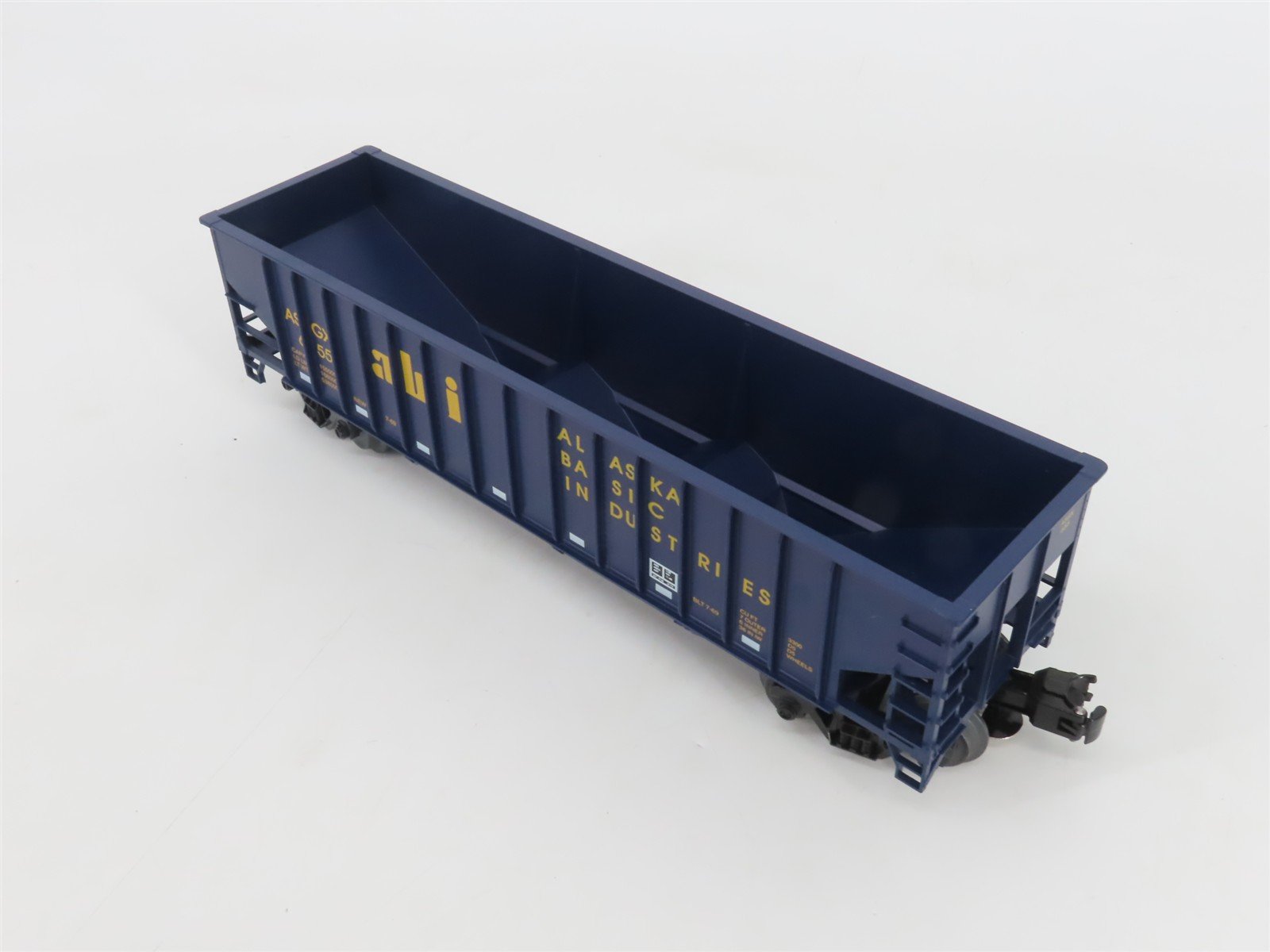 O Gauge 3-Rail Weaver 655 ASGX ABI Alaska Basic Industries 3-Bay Hopper #655