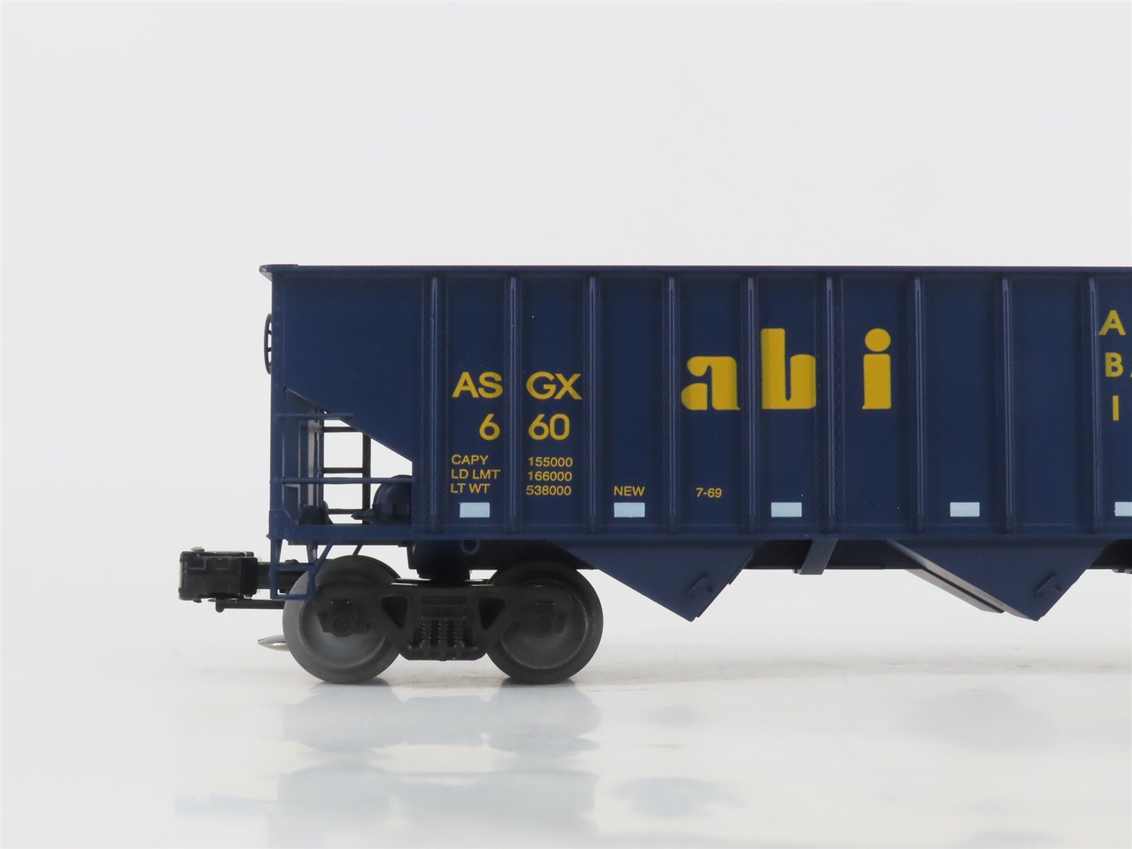 O Gauge 3-Rail Weaver 660 ASGX ABI Alaska Basic Industries 3-Bay Hopper #660