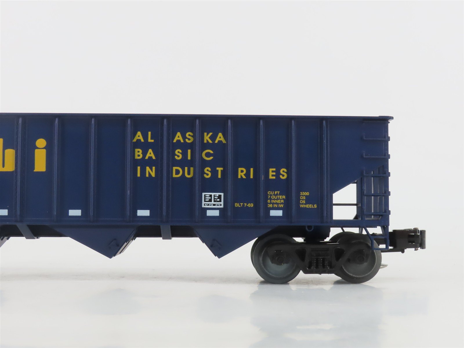 O Gauge 3-Rail Weaver 660 ASGX ABI Alaska Basic Industries 3-Bay Hopper #660