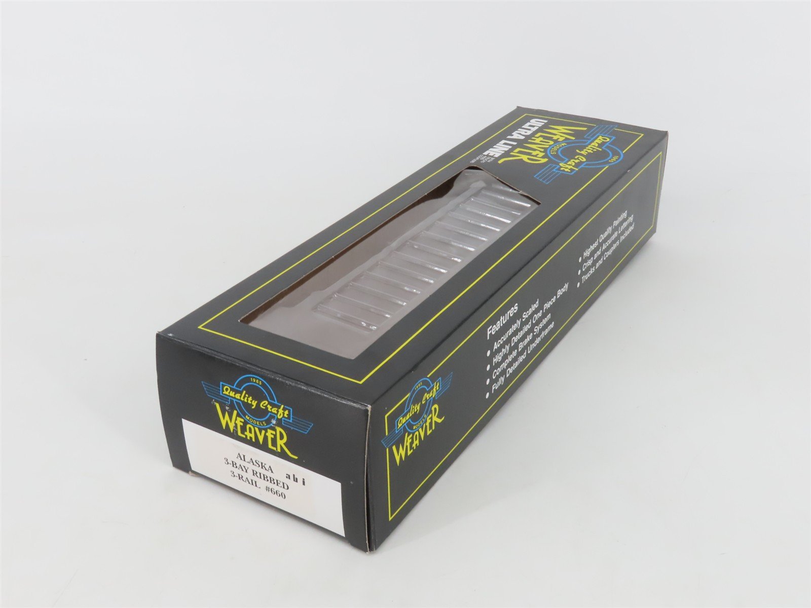 O Gauge 3-Rail Weaver 660 ASGX ABI Alaska Basic Industries 3-Bay Hopper #660