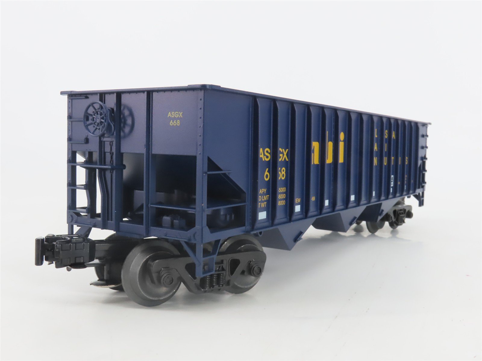 O Gauge 3-Rail Weaver 668 ASGX ABI Alaska Basic Industries 3-Bay Hopper #668