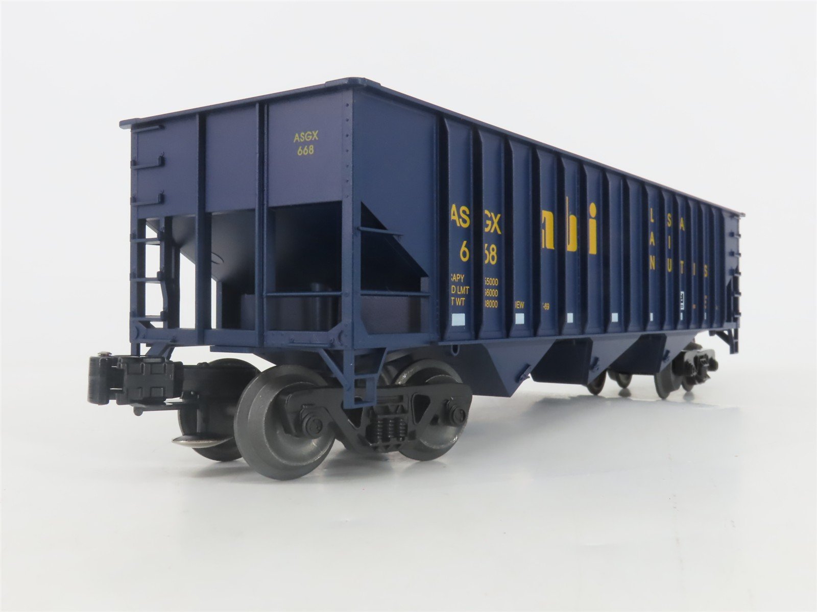 O Gauge 3-Rail Weaver 668 ASGX ABI Alaska Basic Industries 3-Bay Hopper #668