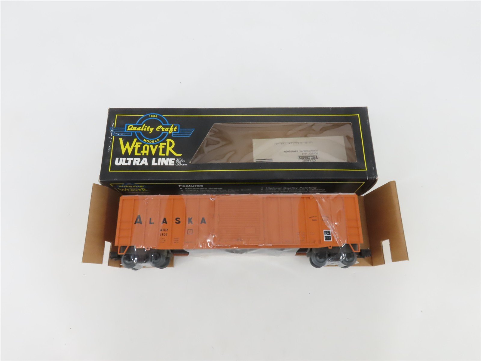 O Gauge 3-Rail Weaver 1504 ARR Alaska 50' Outside Braced Boxcar #1504