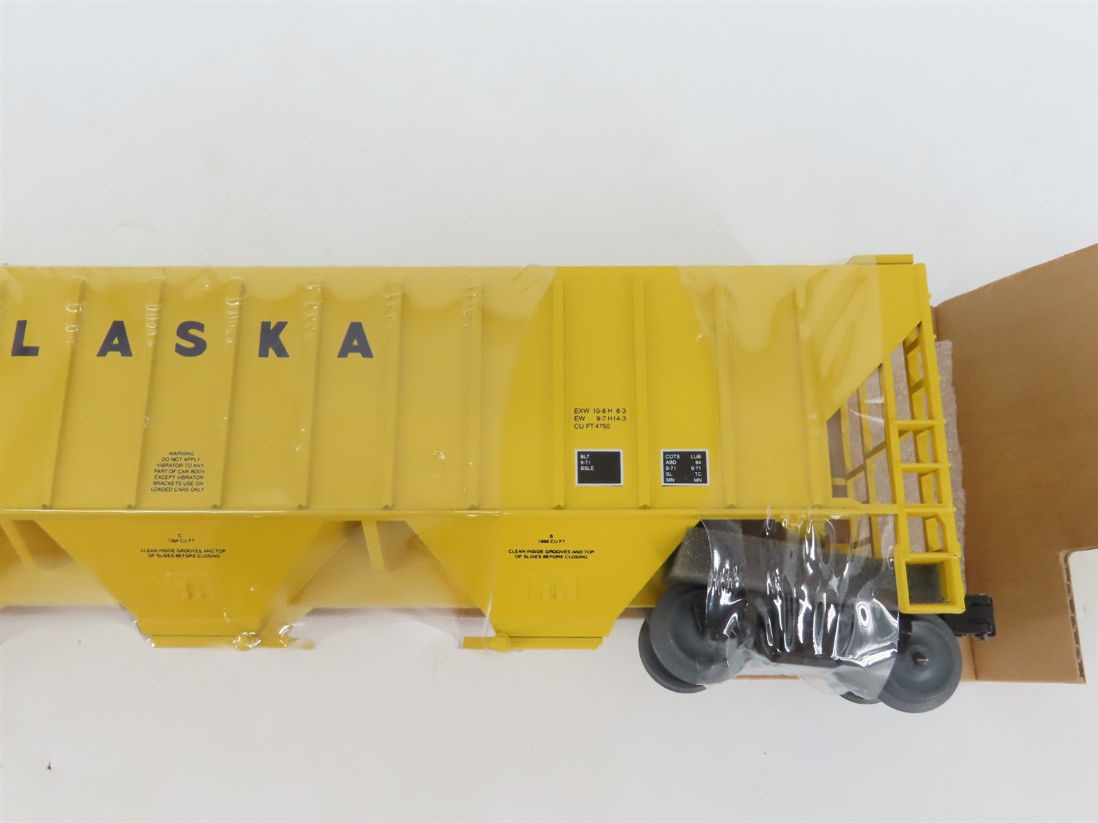 O 3-Rail Weaver 203717 ARR Alaska Railroad PS-2 CD 3-Bay Hopper Car #203717