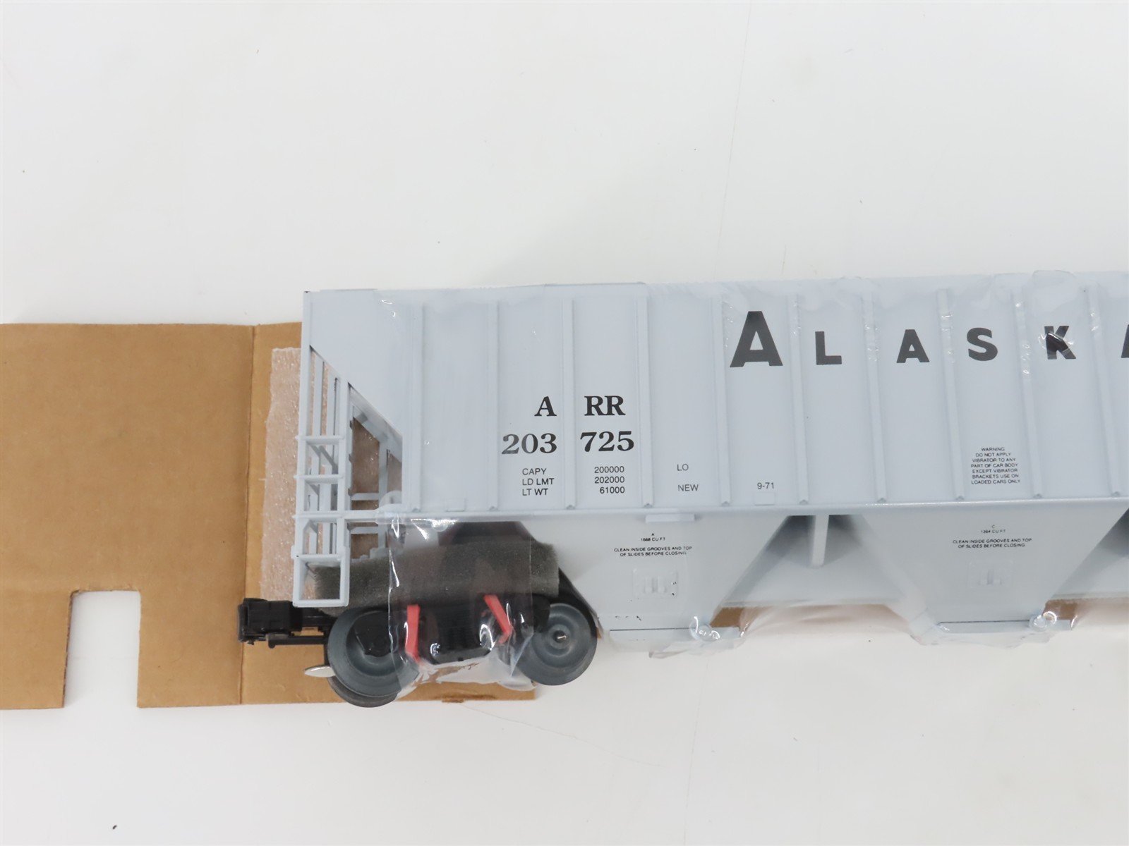 O 3-Rail Weaver 203725 ARR Alaska Railroad 3-Bay Covered Hopper Car #203725