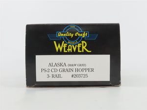O 3-Rail Weaver 203725 ARR Alaska Railroad 3-Bay Covered Hopper Car #203725