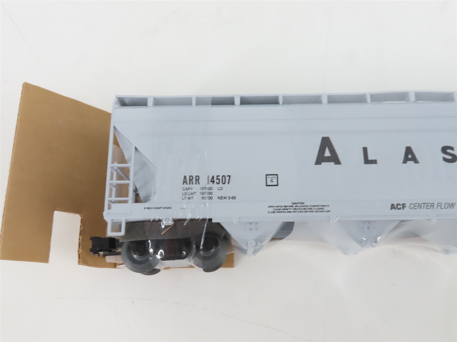 O Gauge 3-Rail Weaver 14507 ARR Alaska 4-Bay Covered Hopper #14507