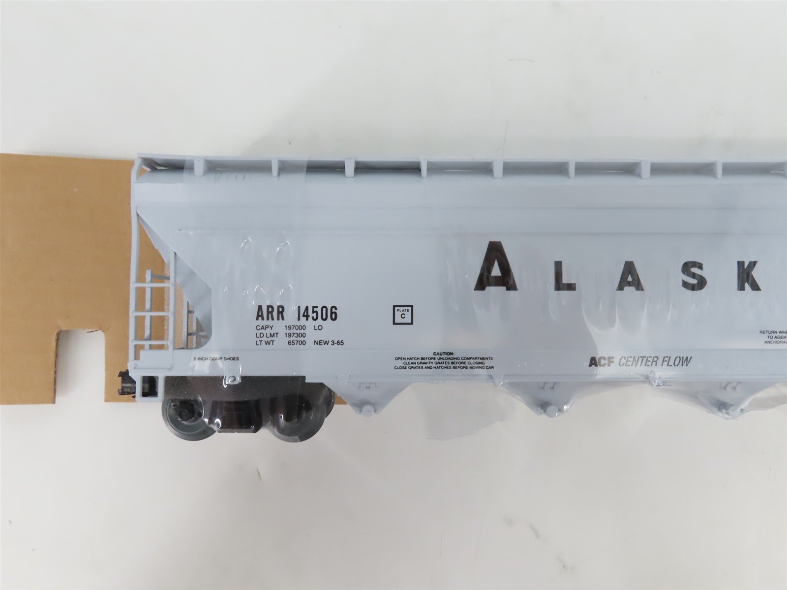 O Gauge 3-Rail Weaver 14506 ARR Alaska 4-Bay Covered Hopper #14506