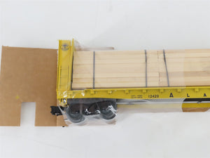 O Gauge 3-Rail Weaver 12420 ARR Alaska Bulkhead Flatcar #12420 w/Lumber Load