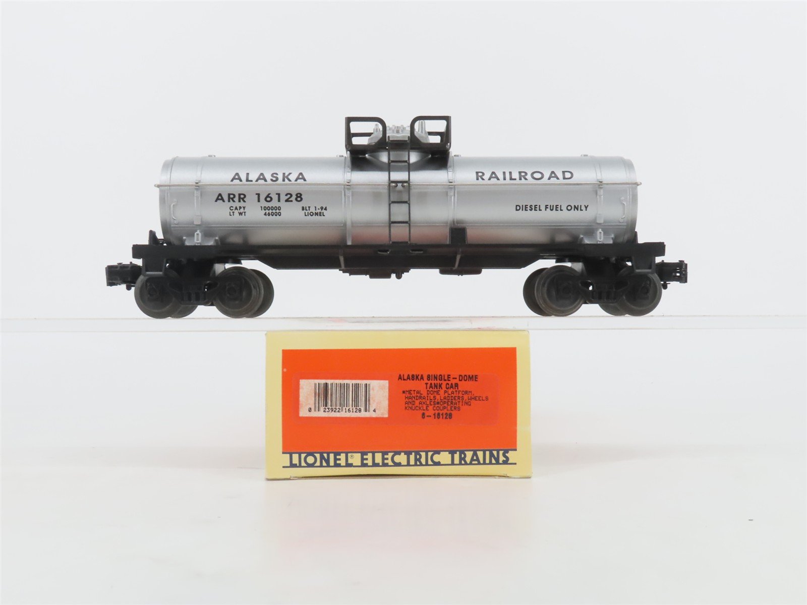 O Gauge 3-Rail Lionel 6-16128 ARR Alaska Single Dome Tankcar #16128
