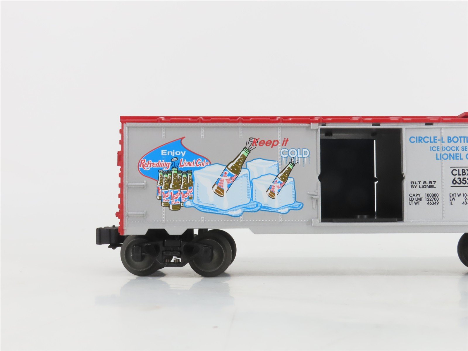 O Gauge 3-Rail Lionel 6-19832 Cola Ice Reefer Car w/Ice Loads