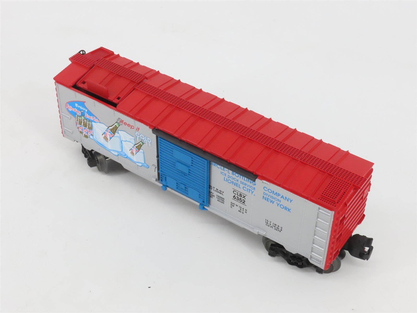 O Gauge 3-Rail Lionel 6-19832 Cola Ice Reefer Car w/Ice Loads