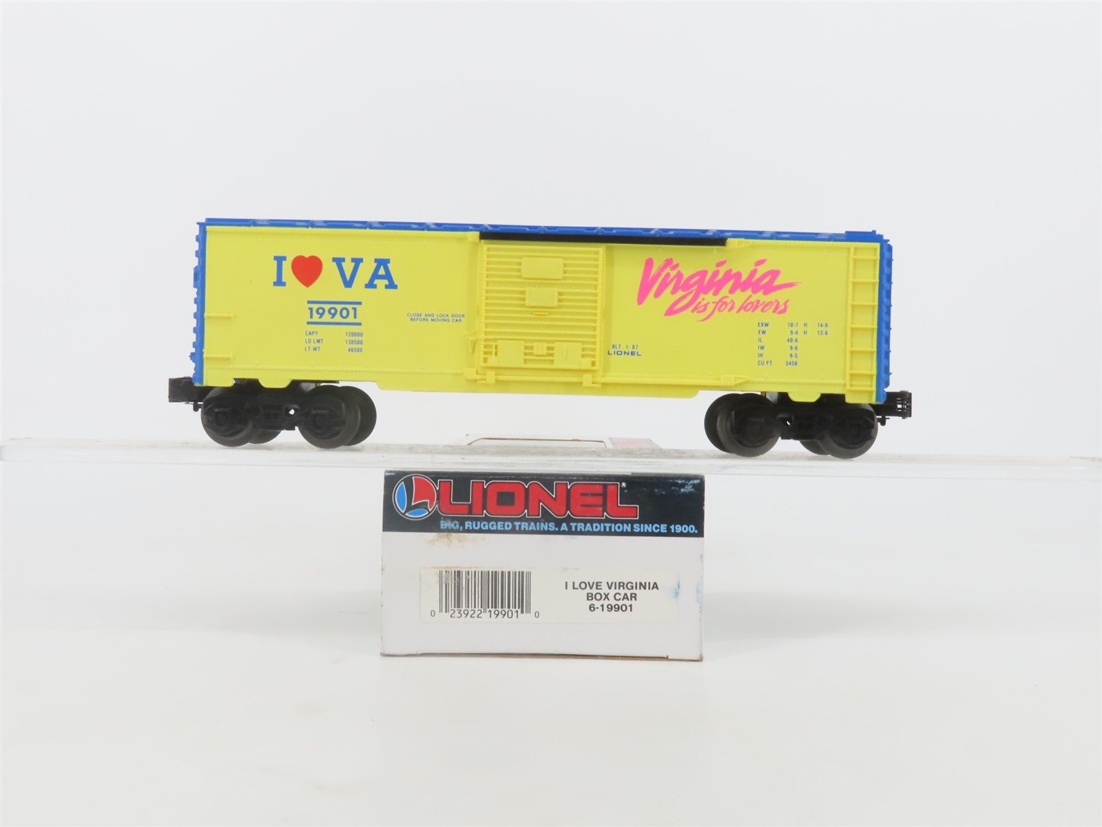 O Gauge 3-Rail Lionel 6-19901 I Love Virginia Boxcar #19901