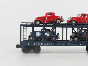 O 3-Rail MTH Rail King 30-76507 ATSF Auto Carrier #89390 w/32' Ford Coupe Cars