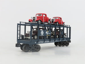 O 3-Rail MTH Rail King 30-76507 ATSF Auto Carrier #89390 w/32' Ford Coupe Cars