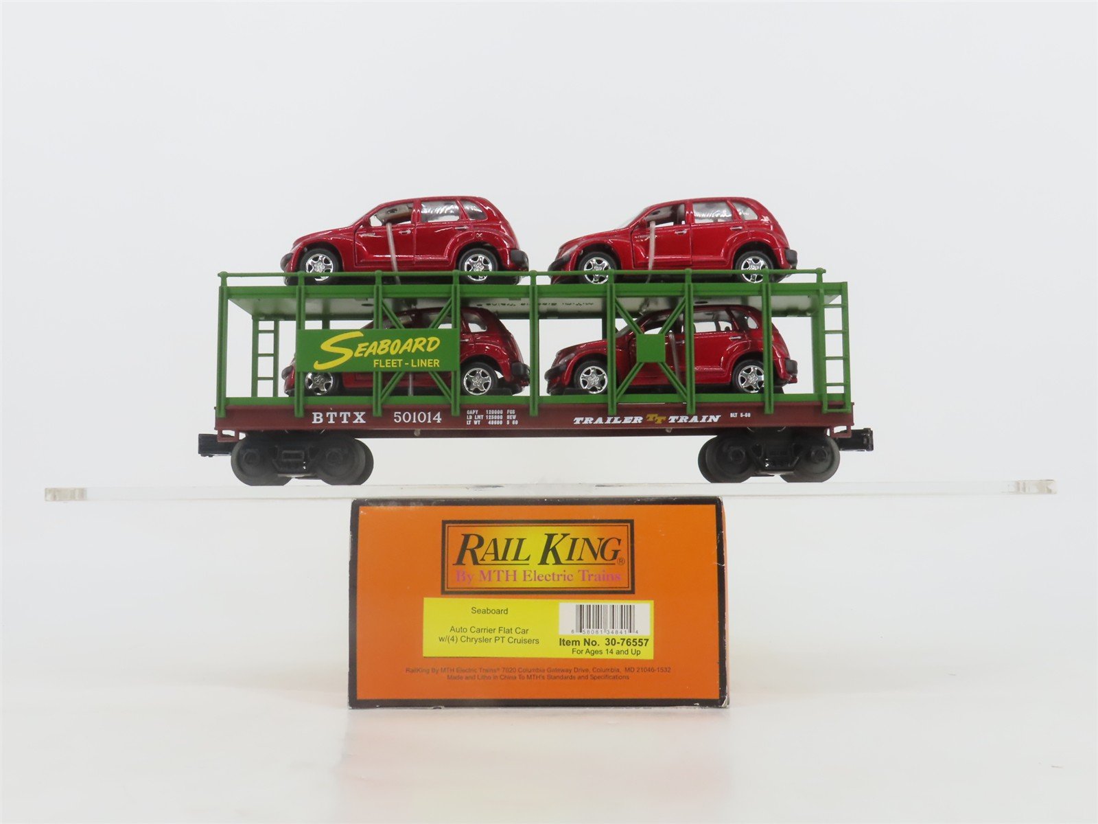 O 3-Rail MTH Rail King 30-76557 SAL Auto Carrier #501014 w/PT Cruiser Cars