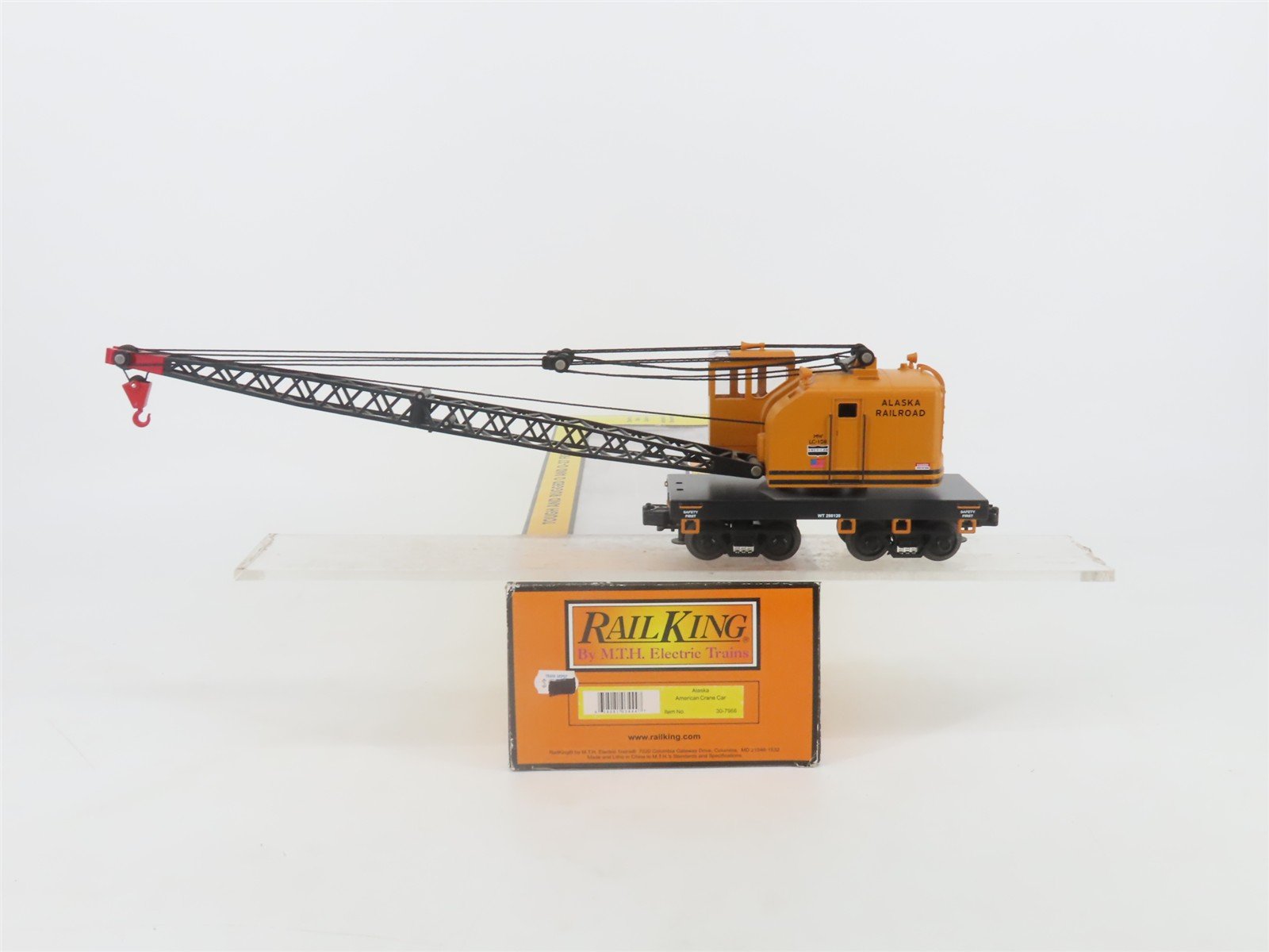 O Gauge 3-Rail MTH 30-7966 ARR Alaska Railroad American Crane #LC-108