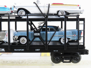 O 3-Rail MTH Rail King 30-7676 Auto Carrier #1957 w/ERTL Chrysler & Mercury Cars