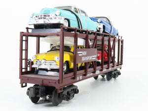 O 3-Rail MTH Rail King 30-7676 Auto Carrier #4952 w/ERTL Chrysler & Mercury Cars