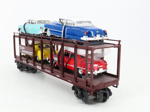 O 3-Rail MTH Rail King 30-7676 Auto Carrier #4952 w/ERTL Chrysler & Mercury Cars