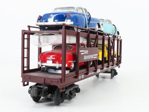 O 3-Rail MTH Rail King 30-7676 Auto Carrier #4952 w/ERTL Chrysler & Mercury Cars