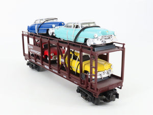 O 3-Rail MTH Rail King 30-7676 Auto Carrier #4952 w/ERTL Chrysler & Mercury Cars