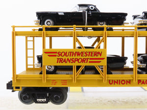 O 3-Rail MTH Rail King 30-7674 UP Auto Carrier #11071 w/ERTL T-Bird Cars
