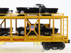 O 3-Rail MTH Rail King 30-7674 UP Auto Carrier #11071 w/ERTL T-Bird Cars