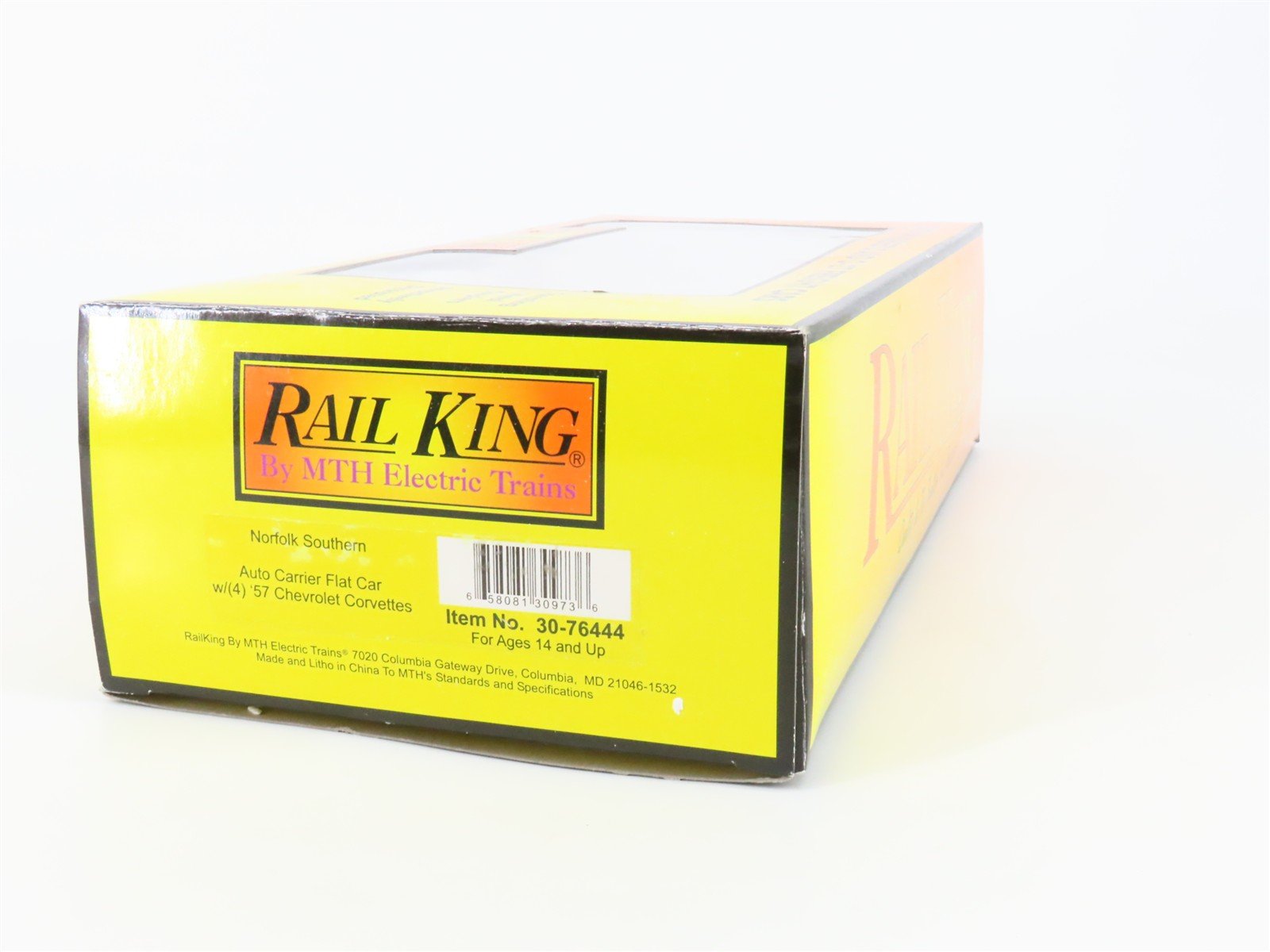 O 3-Rail MTH Rail King 30-76444 NS Auto Carrier #93952 w/ERTL Corvettes Cars
