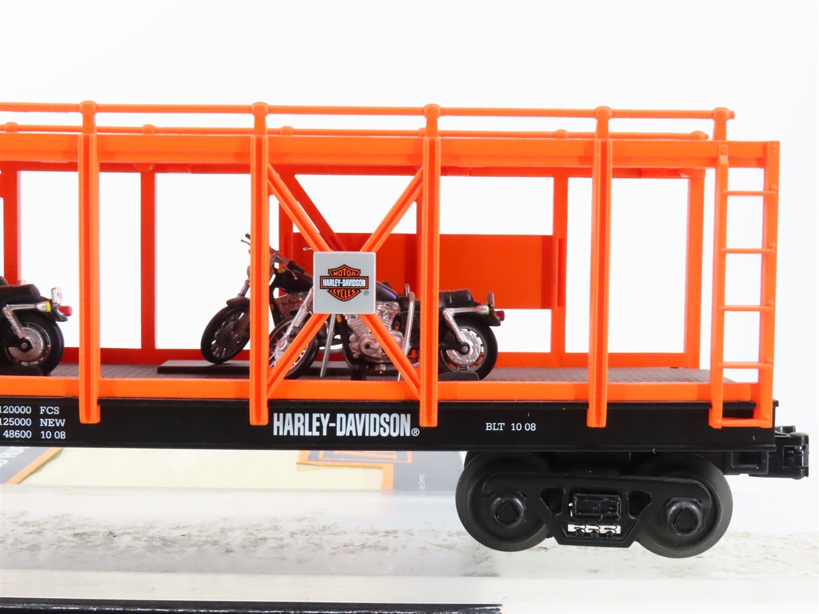 O Gauge 3-Rail MTH 30-76330 Harley-Davidson Auto Carrier #842002 w/Bike Loads