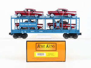 O Gauge 3-Rail MTH 30-7012B EMD/GMTX Auto Carrier #10199 w/ERTL 57' Chevy's
