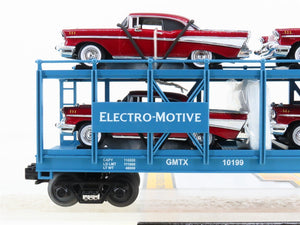 O Gauge 3-Rail MTH 30-7012B EMD/GMTX Auto Carrier #10199 w/ERTL 57' Chevy's
