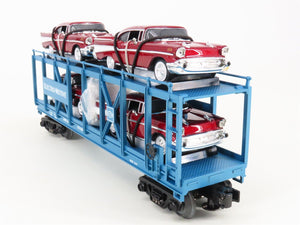 O Gauge 3-Rail MTH 30-7012B EMD/GMTX Auto Carrier #10199 w/ERTL 57' Chevy's