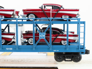 O Gauge 3-Rail MTH 30-7012B EMD/GMTX Auto Carrier #10199 w/ERTL 57' Chevy's