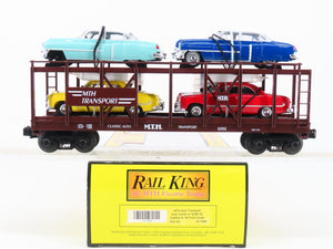 O Gauge 3-Rail MTH 30-7628 MTH Auto Carrier #4952 w/ERTL Cadillac & Ford Cars