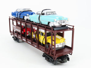 O Gauge 3-Rail MTH 30-7628 MTH Auto Carrier #4952 w/ERTL Cadillac & Ford Cars