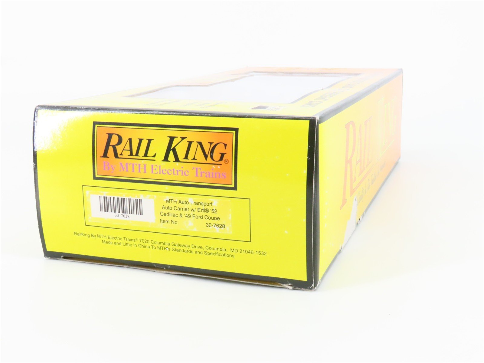 O Gauge 3-Rail MTH 30-7628 MTH Auto Carrier #4952 w/ERTL Cadillac & Ford Cars