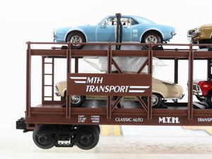 O Gauge 3-Rail MTH 30-7638 MTH Transport Auto Carrier #6770 w/ERTL Chevy Novas