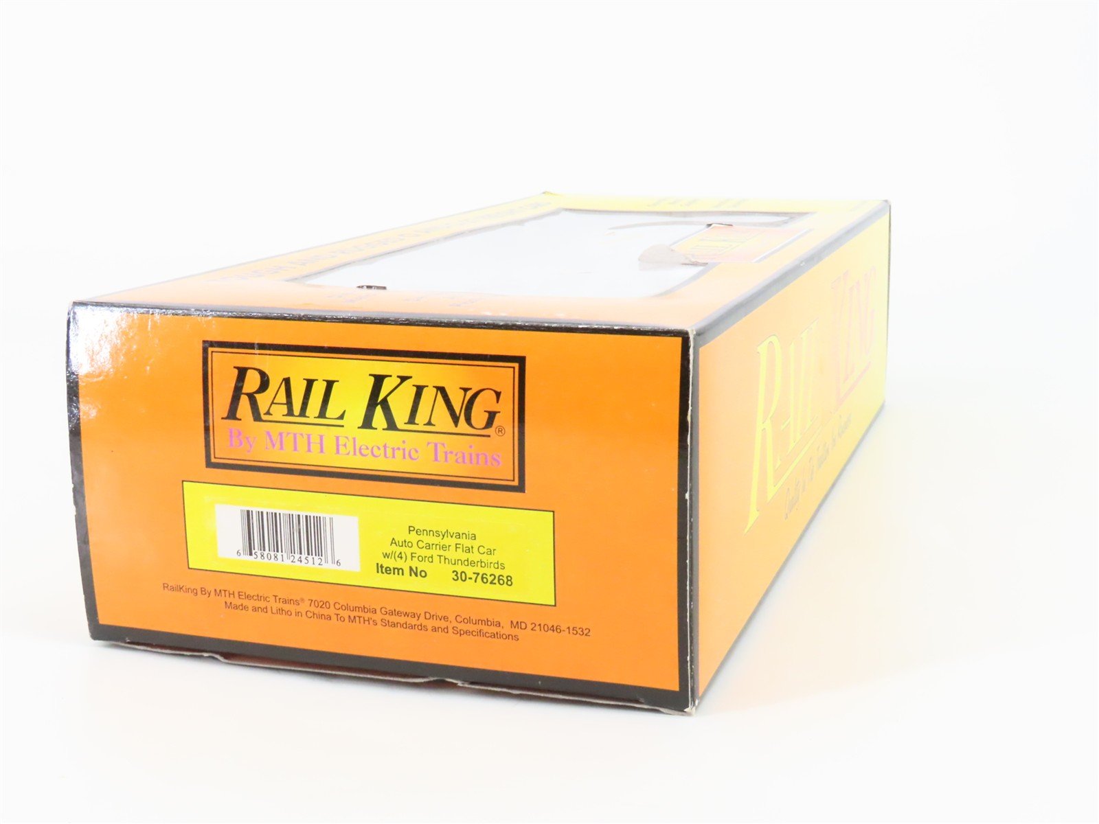 O Gauge 3-Rail MTH 30-76268 UP Auto Carrier #11071 w/ERTL Ford Thunderbird Cars