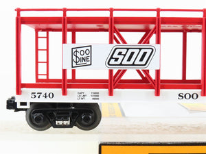 O Gauge 3-Rail MTH Rail King 30-76142 SOO Line Open Auto Carrier #5740