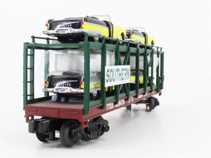 O 3-Rail MTH 30-76140 Southern Auto Carrier #908478 w/1955 Pontiacs Cars