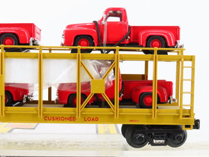 O Gauge 3-Rail MTH 30-76065 UP Auto Carrier #54101 w/55' Ford Pickup Trucks
