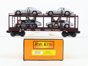 O 3-Rail MTH 30-76064 PRR Pennsylvania Auto Carrier #500483 w/63' Corvette Cars