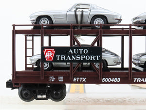 O 3-Rail MTH 30-76064 PRR Pennsylvania Auto Carrier #500483 w/63' Corvette Cars