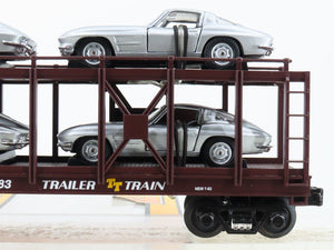O 3-Rail MTH 30-76064 PRR Pennsylvania Auto Carrier #500483 w/63' Corvette Cars