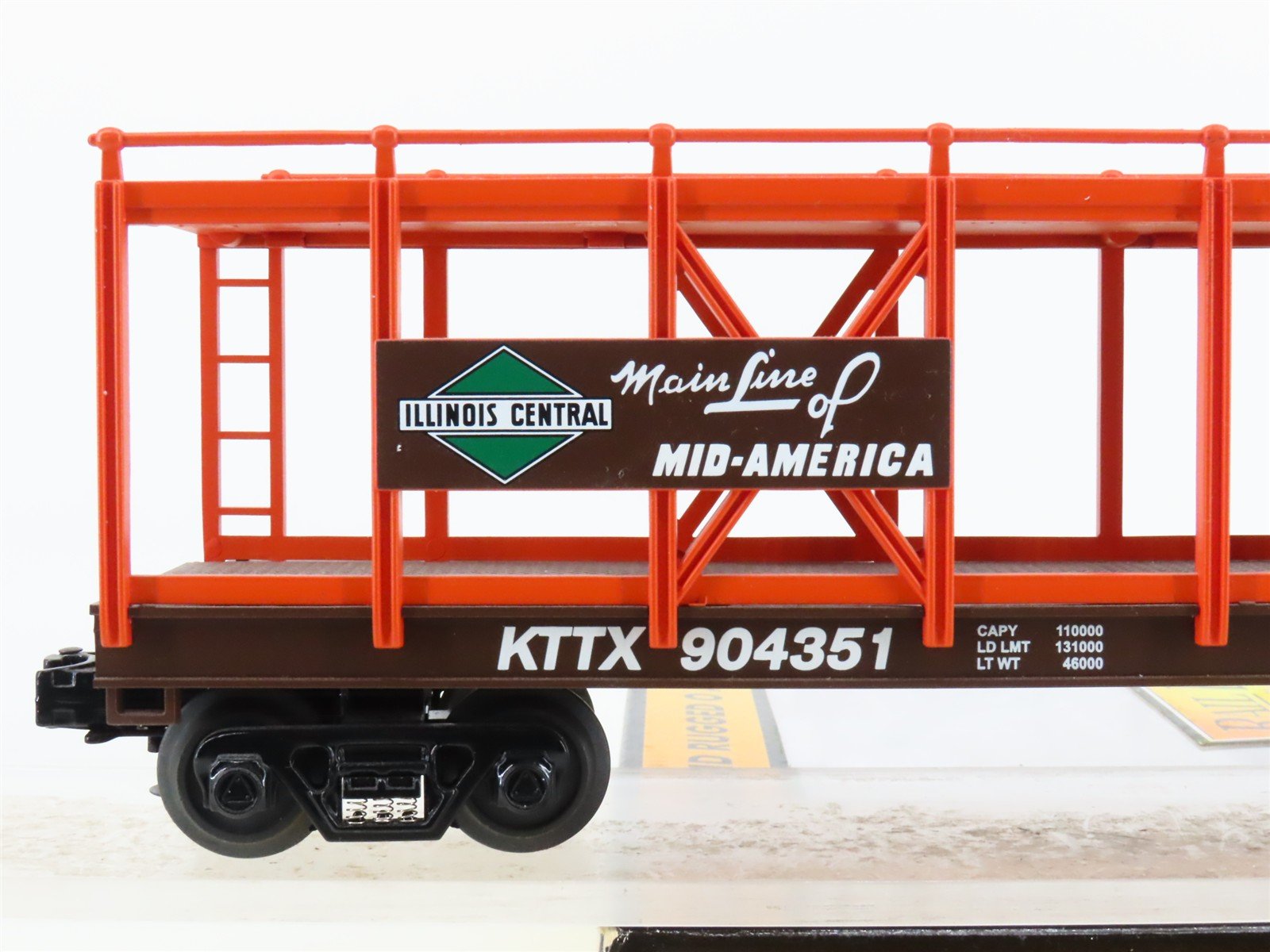 O Gauge 3-Rail MTH 30-76141 IC Illinois Central Auto Carrier #904351