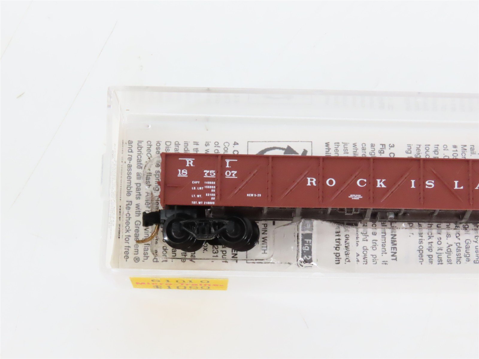 N Micro-Trains MTL 61010 RI Rock Island 50' Composite Fixed-End Gondola #187507