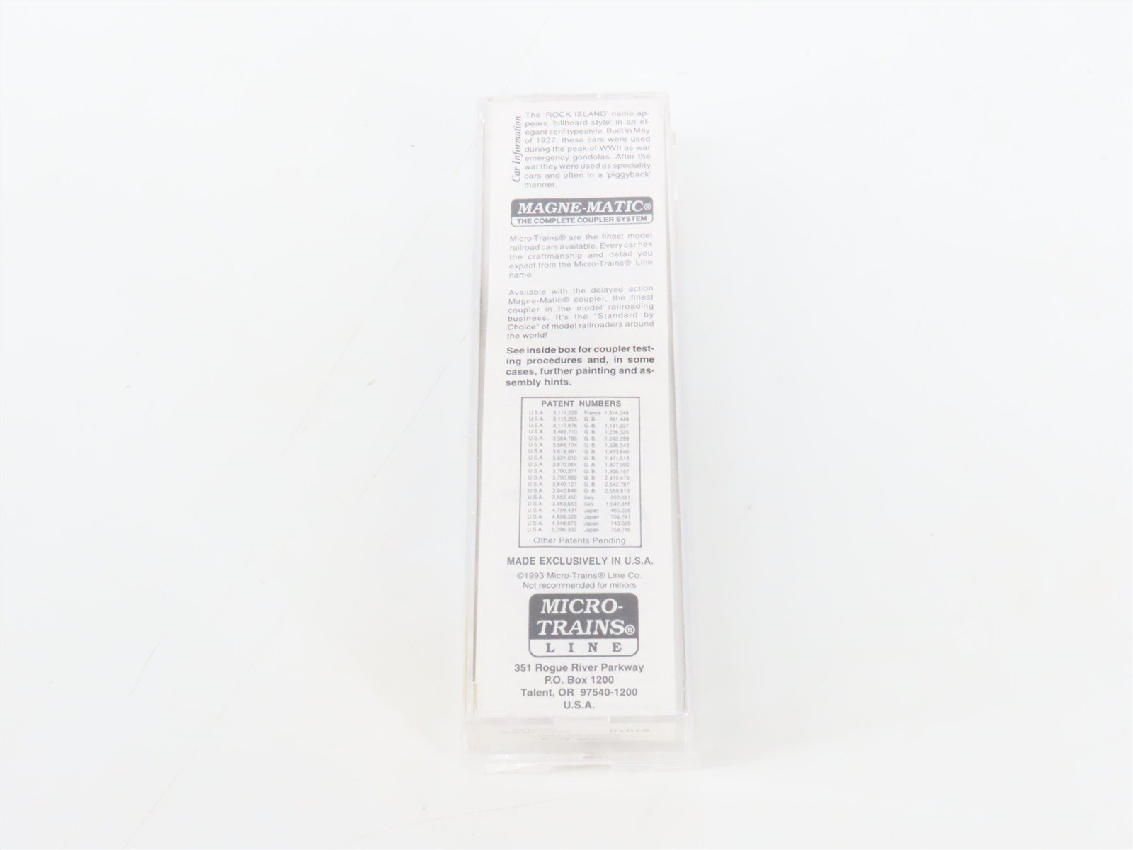N Micro-Trains MTL 61010 RI Rock Island 50' Composite Fixed-End Gondola #187507