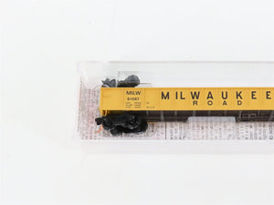 N Micro-Trains MTL 48110.1 MILW Milwaukee Road 50' Gondola #81087 w/ Rock Load